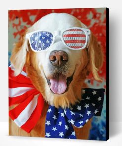 Patriotic Dog Paint By Number