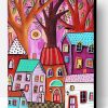 Pink Village Art Paint By Number