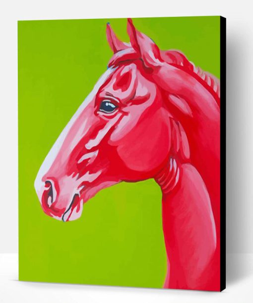 Pink Horse Animal Paint By Numbers