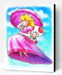 Princess Peach And Toad Paint By Number