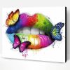 Rainbow Butterfly Lips Paint By Number