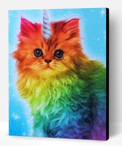 Rainbow Unicorn Cat Paint By Number