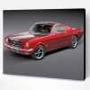 Red 64 Ford Mustang Paint By Numbers