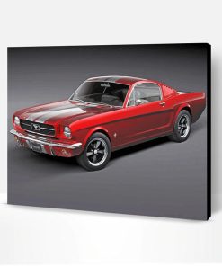 Red 64 Ford Mustang Paint By Numbers