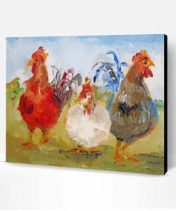 Red White And Blue Chicken Paint By Numbers