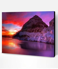 Rock and Sky Glow Sunset Paint By Number