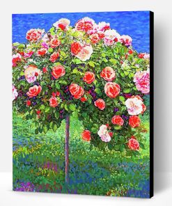 Rose Tree Illustration Paint By Numbers
