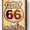 Route 66 Motorcycle Poster Paint By Number
