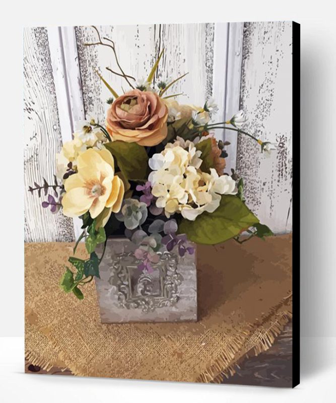 Rustic Flowers Paint By Numbers