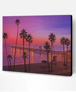 San Clemente Pier Sunset Paint By Numbers