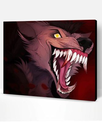 Scary Vampire Dog Art Paint By Numbers