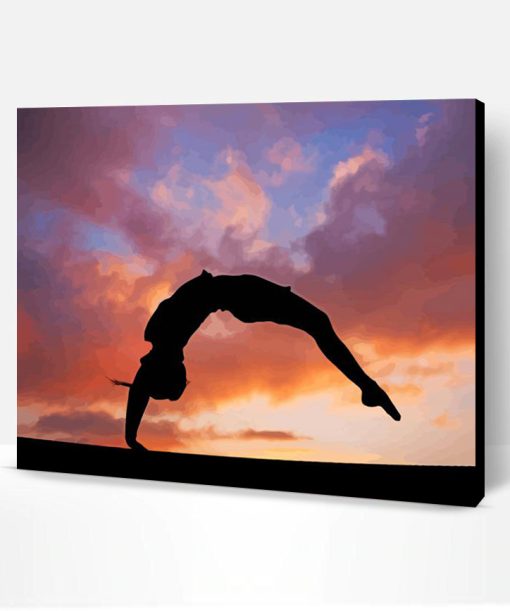 Silhouette Gymnastic Paint By Number