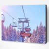 Ski Chair Lift With Sunset Paint By Number