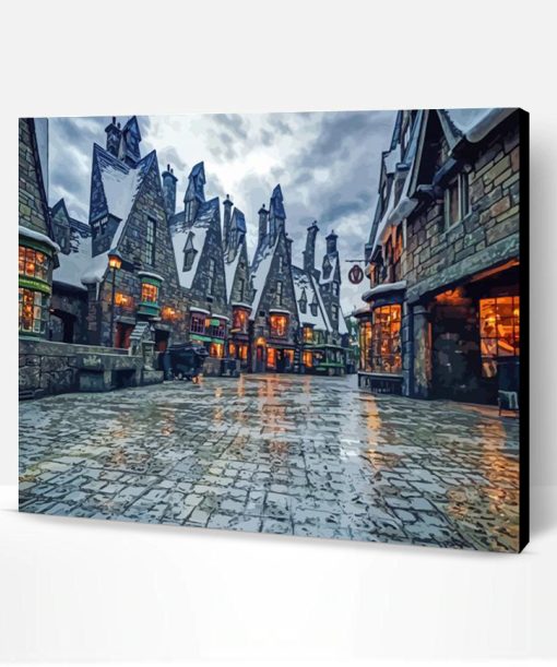 Snow in Hogsmeade Harry Potter Paint By Numbers