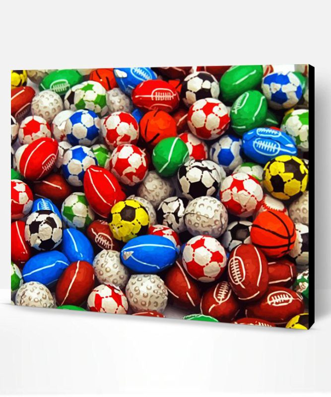 Sport Balls Mix Paint By Number