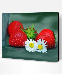 Strawberries And Daisies Paint By Number