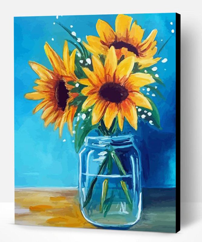 Sunflowers In Jar Paint By Number