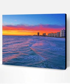 Sunset At Panama Beach Paint By Number