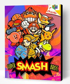 Super Smash Bros Game Paint By Number