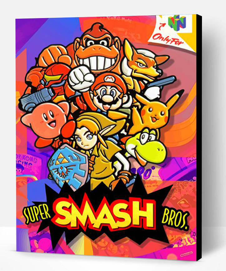 Super Smash Bros Game Paint By Numbers - Paint By Numbers PRO