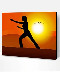 Tai Chi Lady Silhouette Paint By Number