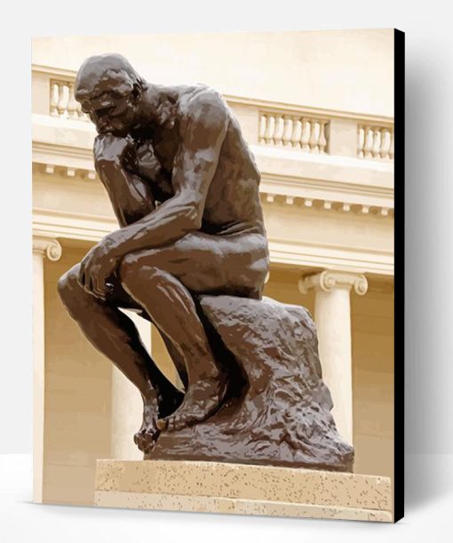 The Thinker Sculpture Paint By Numbers