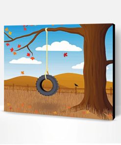 Tree Swing Illustration Paint By Number