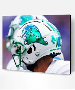 Tulane Green Wave Helmet Paint By Numbers