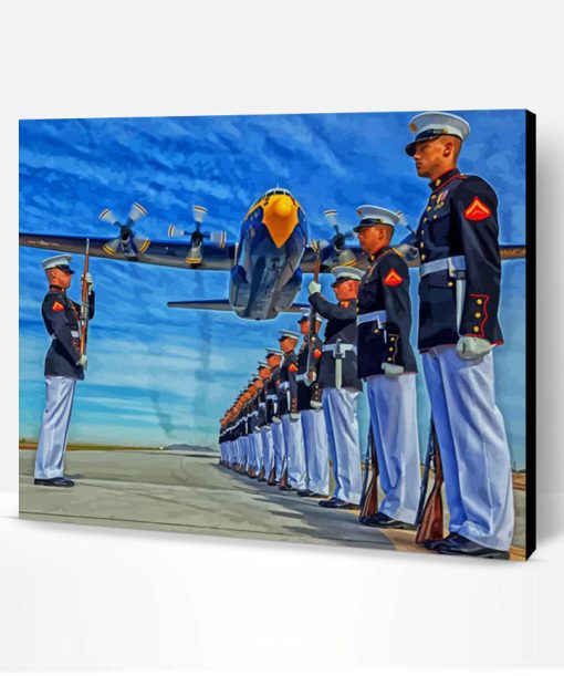 USMC Drill Team Paint By Number