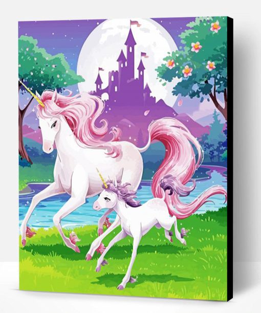 Unicorn And Baby Paint By Numbers