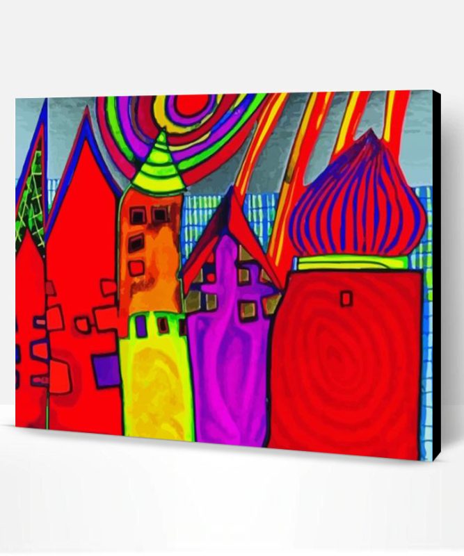 Waiting Houses By Hundertwasser Paint By Number