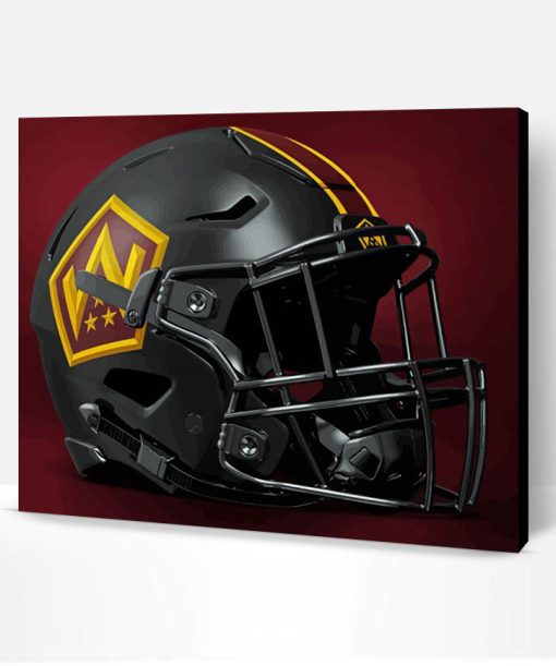 Washington Commanders Black Helmet Paint By Number