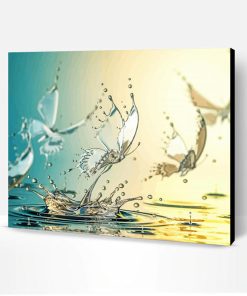 Water Butterflies Paint By Number