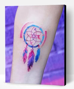 Watercolor Dreamcatcher Tattoo Paint By Number