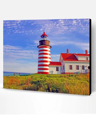 West Quoddy Lighthouse Paint By Number