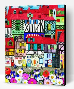 Whimsical Village Paint By Numbers