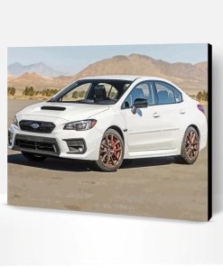White Subaru WRX Paint By Number