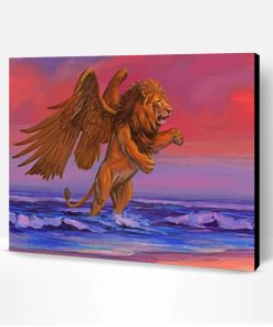 Winged Lion In Sea Paint By Numbers