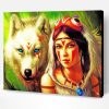 Wolf And Woman Paint By Number