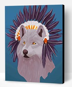 Wolf Chief Illustration Paint By Number