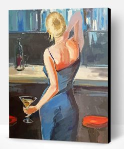 Woman At Bar Paint By Numbers