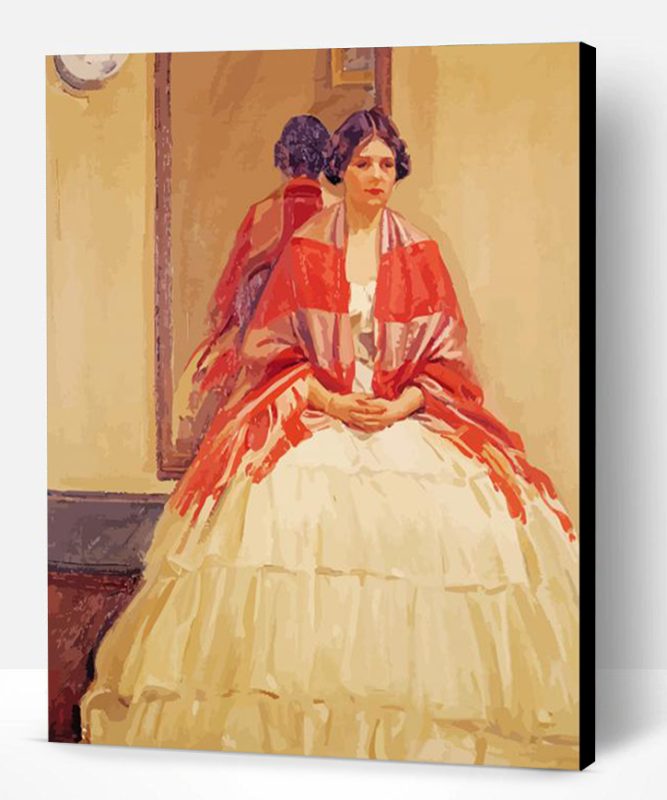 Young Girl In Victorian Dress Paint By Number
