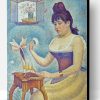 Young Woman Powdering Herself Seurat Art Paint By Number