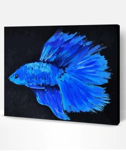 Abstarct Blue Betta Fish Paint By Number
