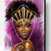 Abstract Black Queen With Crown Paint By Numbers