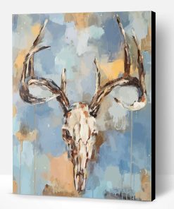 Abstract Deer Skull Paint By Numbers