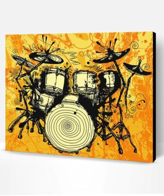 Abstract Drumkit Paint By Number