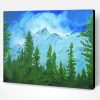 Abstract Evergreen Trees Paint By Number