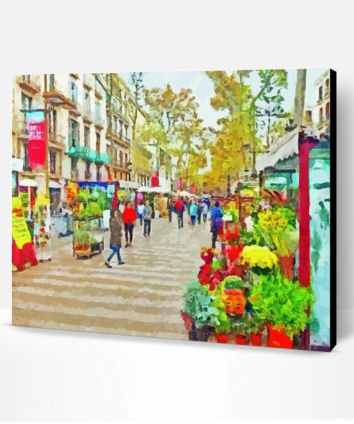 Abstract Las Ramblas Spain Art Paint By Number