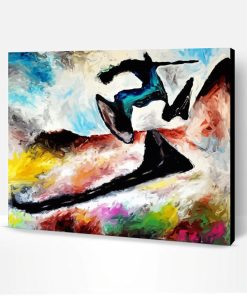 Abstract Man Running Paint By Number